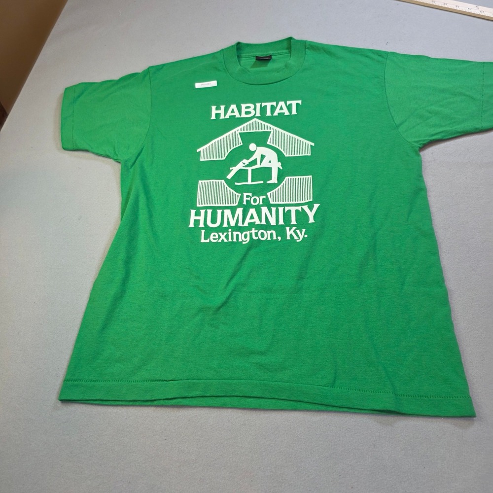 Vintage Screen Stars Best Habitat for Humanity Lexington Ky Green T-Shirt XL USA